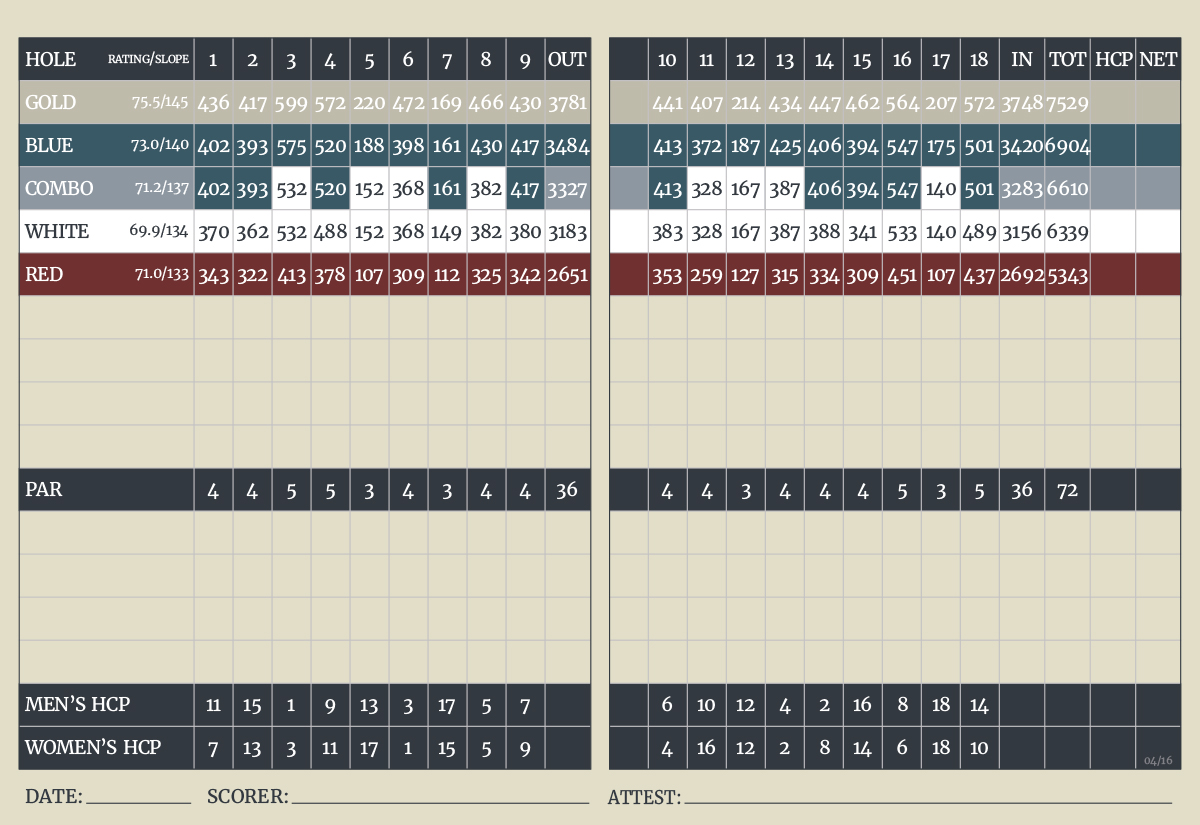 lost lake golf club scorecard